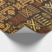 Etnische Afrikaanse patronen - browsen en golds #8 Cadeaupapier (Hoek)