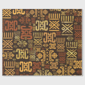 Etnische Afrikaanse patronen - browsen en golds #8 Cadeaupapier (Vlak)