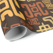 Etnische Afrikaanse patronen - browsen en golds #8 Cadeaupapier (Rol Hoek)