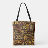 Etnische Afrikaanse patronen - browsen en golds #8 Tote Bag (Achterkant)