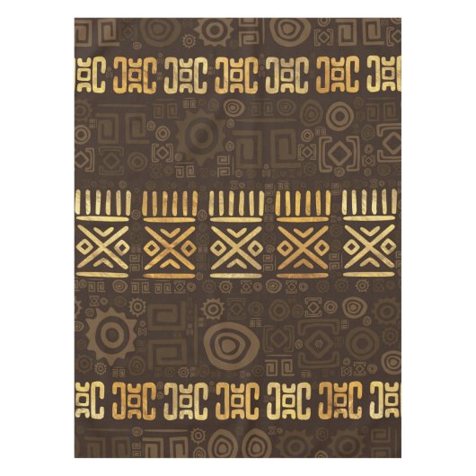 Etnische Afrikaanse patronen - browsers en golds # Tafelkleed (Voorkant)