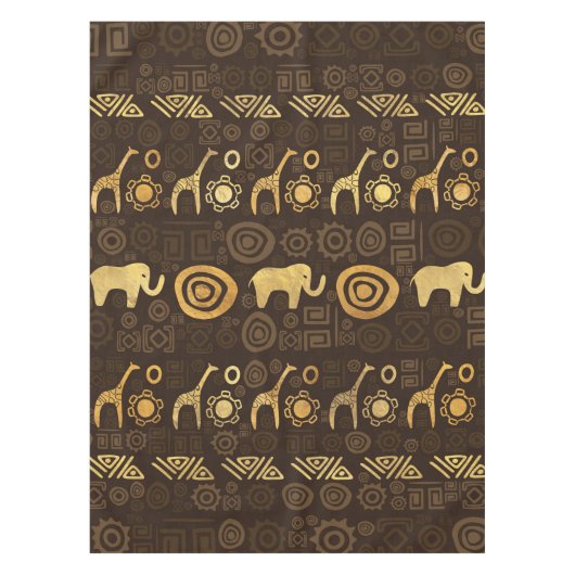 Etnische Afrikaanse patronen - browsers en golds # Tafelkleed (Voorkant)