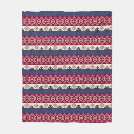 Etnische Afrikaanse patronen met Adinkra simbols Fleece Deken (Voorkant)