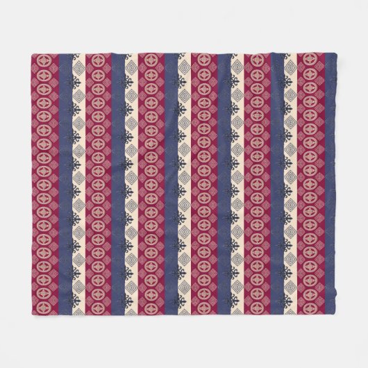 Etnische Afrikaanse patronen met Adinkra simbols Fleece Deken (Voorkant (Horizontaal))