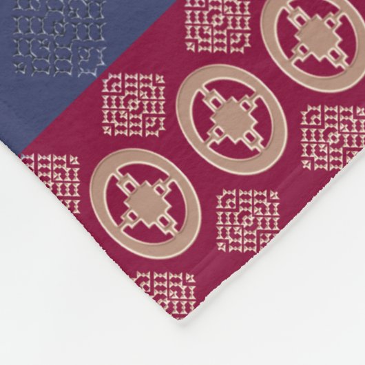 Etnische Afrikaanse patronen met Adinkra simbols Fleece Deken (Hoek)