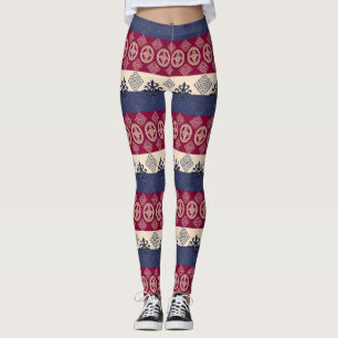Etnische Afrikaanse patronen met Adinkra simbols Leggings