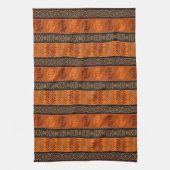 Etnische Afrikaanse patronen met Adinkra simbols Theedoek (Verticaal)