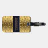 Etnische Afrikaanse patronen met adinkra-symbolen Bagagelabel (Achterkant horizontaal)