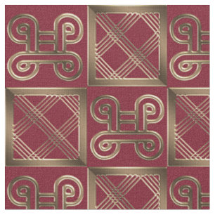 Etnische Afrikaanse patronen met adinkra-symbolen Stof