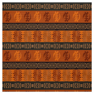 Etnische Afrikaanse patronen met adinkra-symbolen Stof