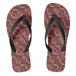 Etnische Afrikaanse patronen met adinkra-symbolen Teenslippers