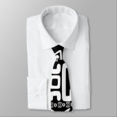 Etnische Afrikaanse patronen - zwart en wit #10 Stropdas (Gebonden)