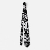 Etnische Afrikaanse patronen - zwart en wit #10 Stropdas (Achterkant)