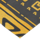 Etnische Afrikaanse patroongeel en zwart Tafelkleed (Gekanteld)