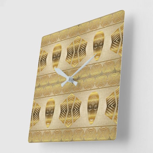 Etnische afrikaanse stammaskerpatroon. vierkante klok (Hoek)