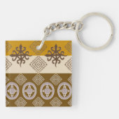 Etnische afrikaanse stammenpatronen. Adinkra. Mono Sleutelhanger (Achterkant)