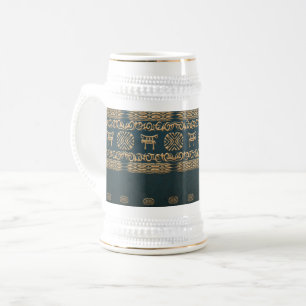etnische afrikaanse stammenpatronen bierpul