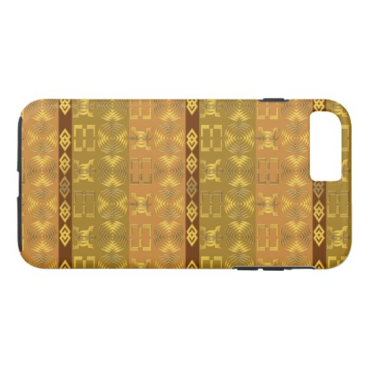 etnische afrikaanse stammenpatronen met Adinkra si Case-Mate iPhone Case (Achterkant (Horizontaal))