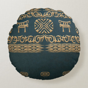 Etnische afrikaanse stammenpatronen. rond kussen