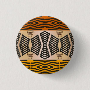 etnische afrikaanse stammenpatronen ronde button 3,2 cm