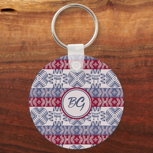 Etnische afrikaanse stammenpatronen. sleutelhanger (Voorkant)