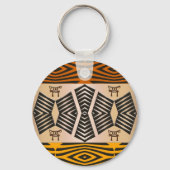 etnische afrikaanse stammenpatronen sleutelhanger (Voorkant)