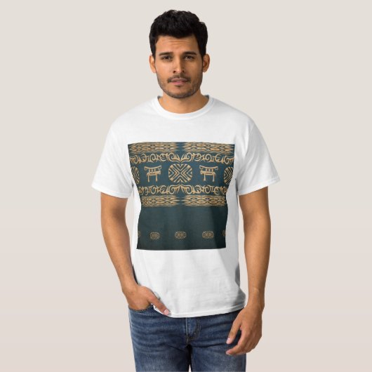 etnische afrikaanse stammenpatronen t-shirt (Voorkant volledig)