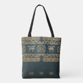 etnische afrikaanse stammenpatronen tote bag (Achterkant)