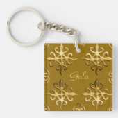 Etnische afrikaanse stammenpatroon.Adinkra. Sleutelhanger (Voorkant)