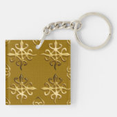 Etnische afrikaanse stammenpatroon.Adinkra. Sleutelhanger (Achterkant)