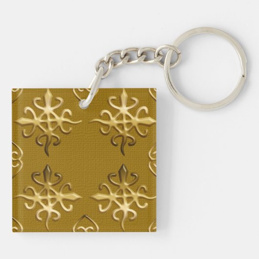 Etnische afrikaanse stammenpatroon.Adinkra. Sleutelhanger (Achterkant)