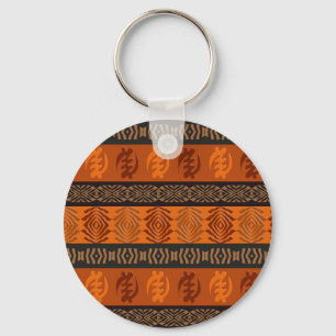 Etnische afrikaanse stammenpatroon.Adinkra-symbool Sleutelhanger