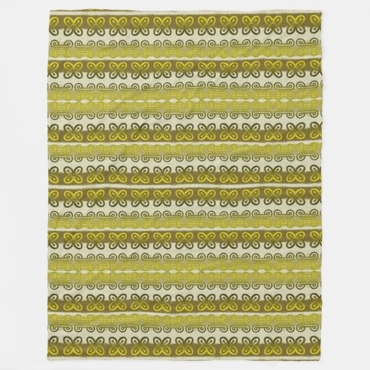 Etnische afrikaanse stammenpatroon met Adinkra sim Fleece Deken (Voorkant)