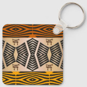 etnische afrikaanse stammenpatroon - sleutelhanger (Achterkant)