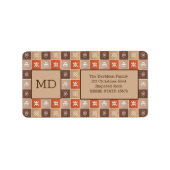 Etnische Afrikaanse stijl Geometrische Adinkra Sim Etiket (Voorkant)