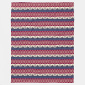 Etnische Afrikaanse strepen patroon.Adinkra simbol Fleece Deken (Voorkant)