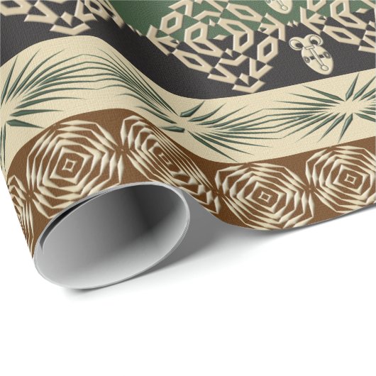 Etnische Afrikaanse tribale Geometrisch Cadeaupapier (Rol Hoek)