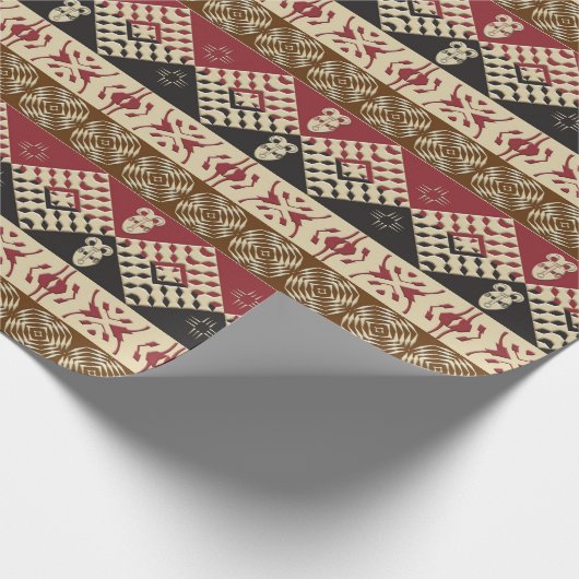 Etnische Afrikaanse tribale Geometrisch Cadeaupapier (Hoek)