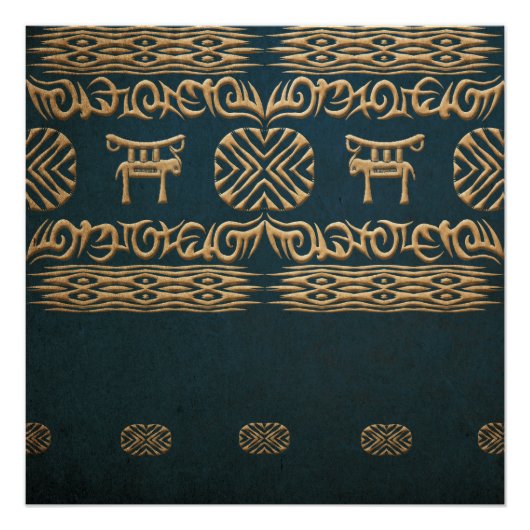 Etnische afrikaanse tribale slijmstructuur. poster (Voorkant)