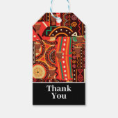 Etnische afrocentric Kente Tribal Pattern Cadeaulabel (Voorkant)