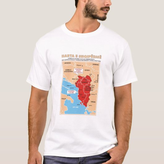 Etnische Albanië T-Shirt (Voorkant)