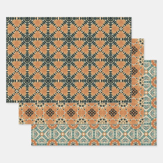 Etnische Amerikaanse Boho Art Patroon Set 1 Inpakpapier Vel