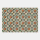 Etnische Amerikaanse Boho Art Patroon Set 3 Inpakpapier Vel (Voorkant)