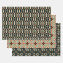 Etnische Amerikaanse Boho Art Patroon Set 7