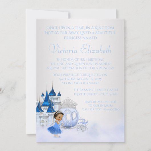 Etnische Assepoester Ooit Prinses Kaart (Achterkant)