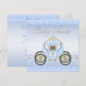 Etnische Baby Boy in Prince Coach Blauw Baby showe Kaart (Voorkant / Achterkant)