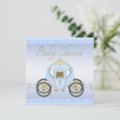 Etnische Baby Boy in Prince Coach Blauw Baby showe Kaart (Staand voorkant)