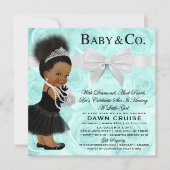 Etnische baby & Co Shower Uitnodiging Donker/Bun P (Voorkant)