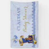 Etnische Baby Little Prince Gold Crown Royal Blue Spandoek (Verticaal)