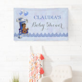 Etnische Baby Little Prince Silver Crown Royal Blu Spandoek (Insitu)